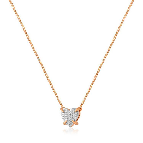 Gargantilha ouro rosé 18k com 0,20 ct de Diamantes