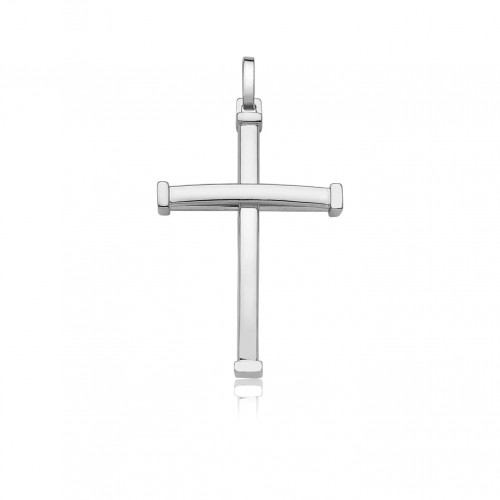 Pingente de ouro 18k crucifixo ouro branco