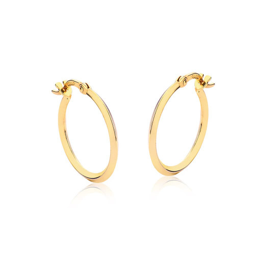 Brinco argola de ouro amarelo 18k 