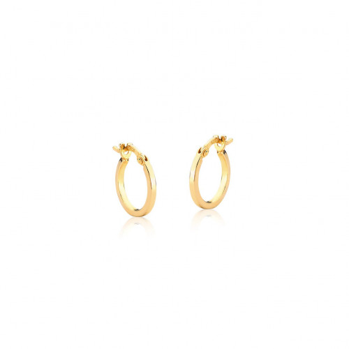 Brinco argola pequena de ouro amarelo 18k