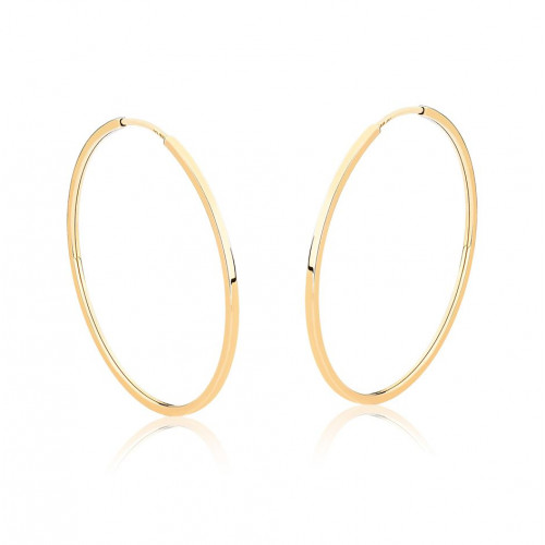 Brinco de argola grande ouro amarelo 18k 