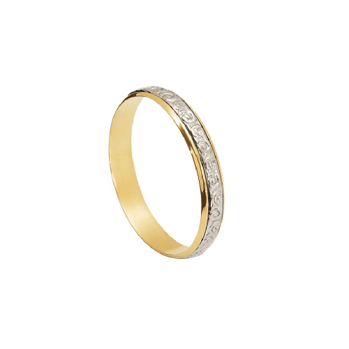 Aliança Bodas de Prata de ouro 18K 3,5mm