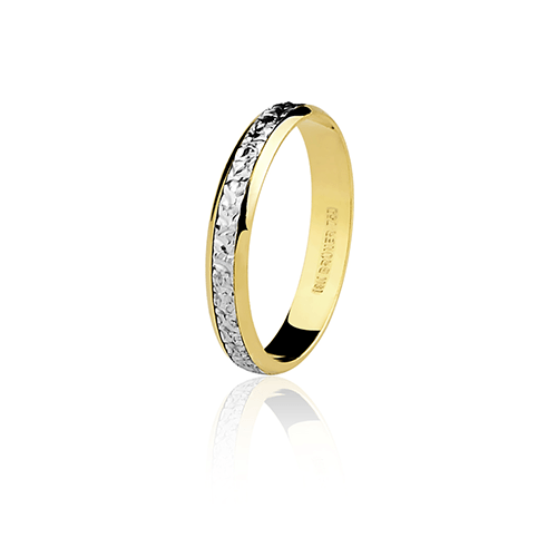 Aliança de ouro 18k bodas de prata (3.5mm)