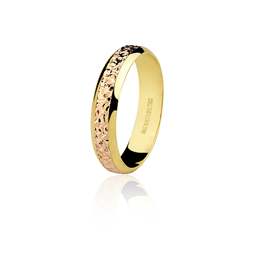 Aliança de ouro 18k bodas de ouro (4.4mm)