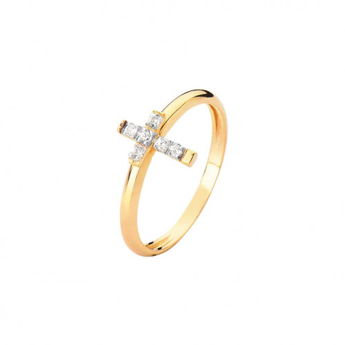 Anel de falange ouro 18k diamantes 