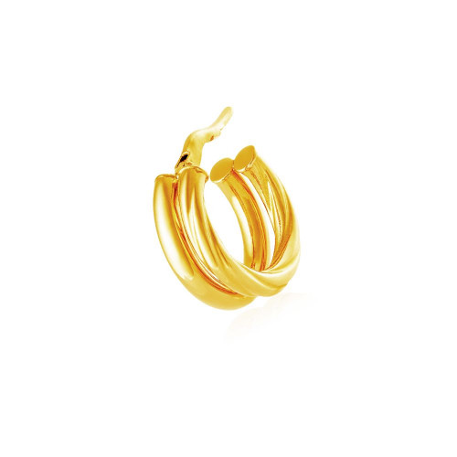 Piercing duplo de ouro amarelo - 18k 