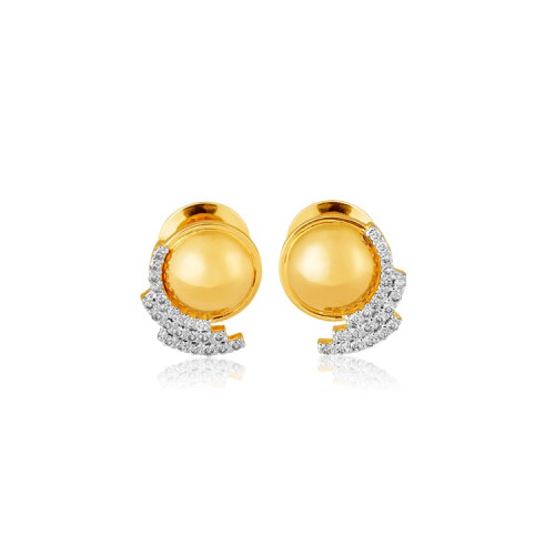 Brinco de ouro amarelo 18K com 0,22 ct de Diamantes