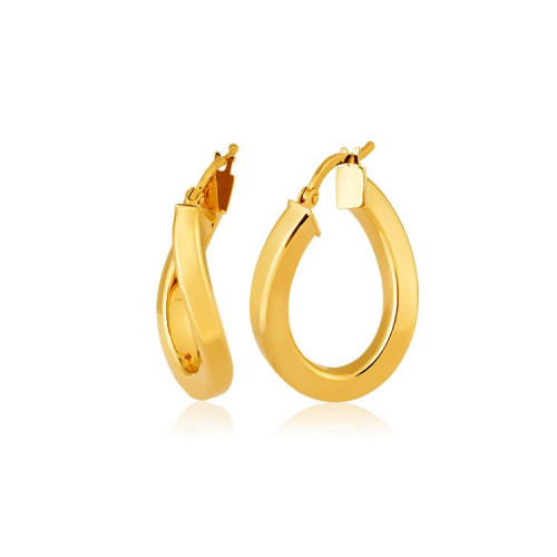 Brinco argola de ouro amarelo 18k 