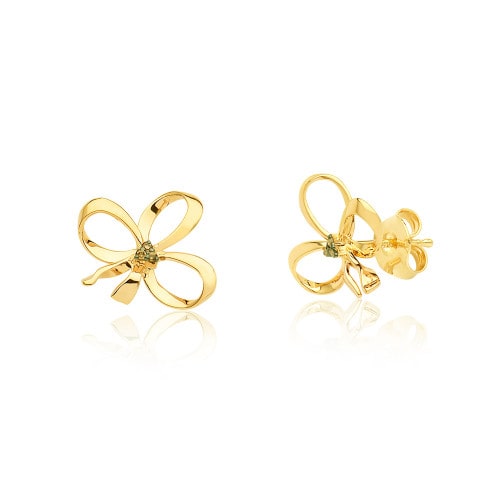 Brinco de ouro amarelo com Diamantes - 18k