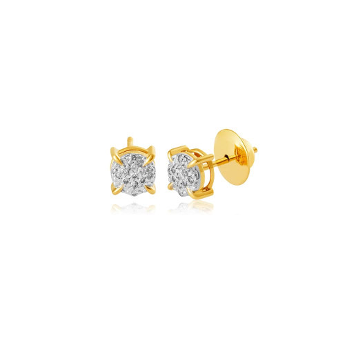 Brinco de ouro amarelo com Diamantes - 18k