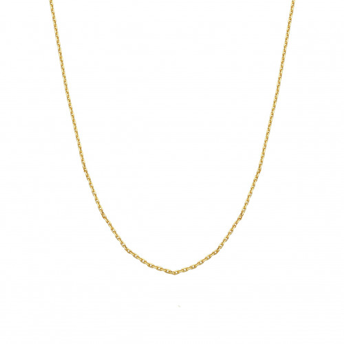 Corrente de ouro 18k elo cadeado 45cm