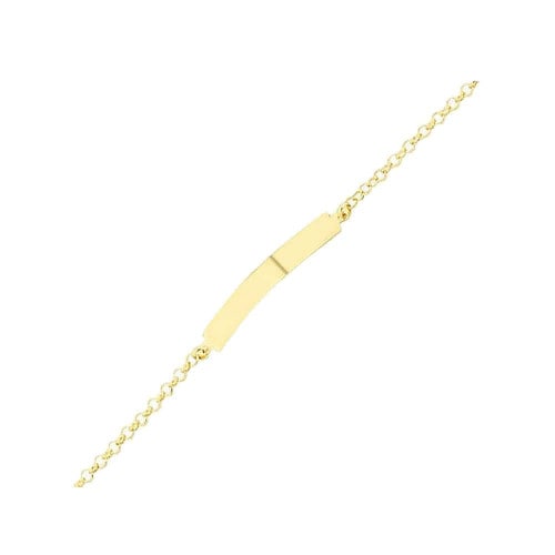 Pulseira de ouro 18k infantil elo português