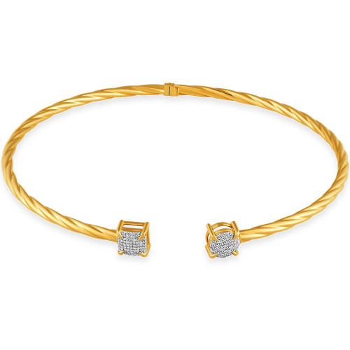 Gargantilha choker de ouro amarelo 18k com 0,44 ct de Diamantes