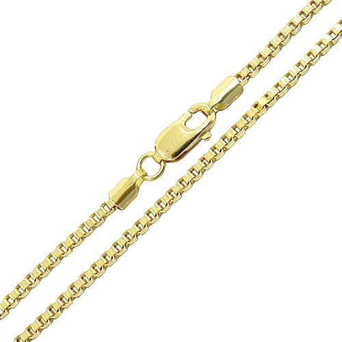 Corrente veneziana grossa de ouro amarelo  18k - 45 cm 