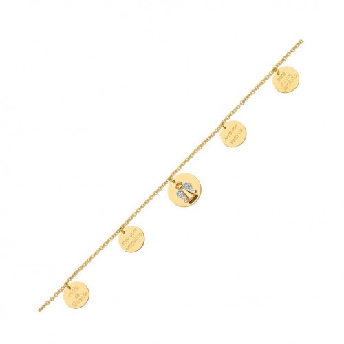 Pulseira infantil de ouro amarelo - 18k