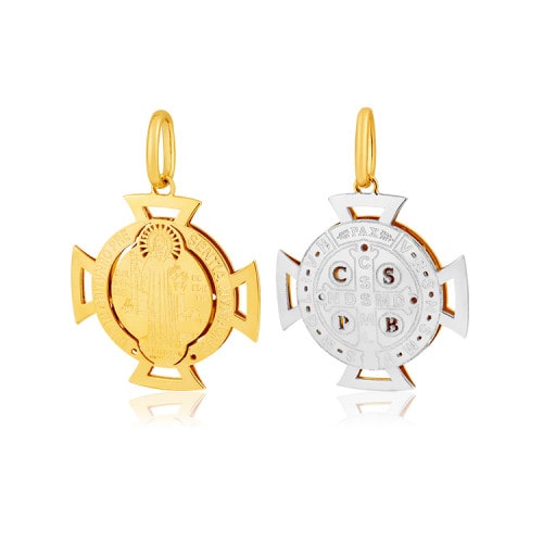 Pingente de ouro amarelo e branco - 18k