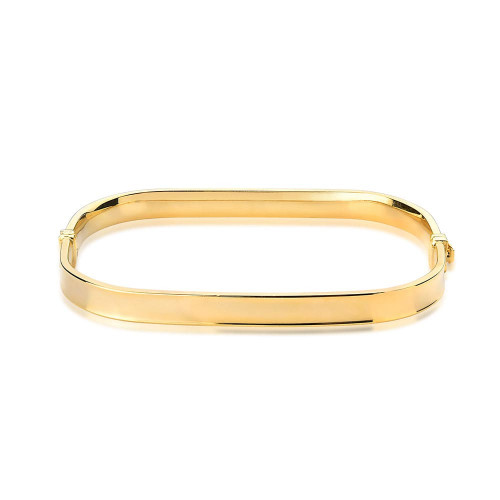 Pulseira ouro amarelo 18k retangular