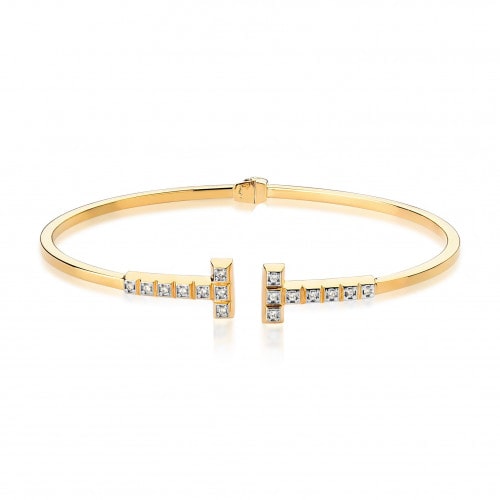 Pulseira bracelete de ouro 18k diamantes 