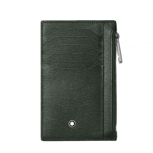 Porta-cartões Montblanc 8cc com bolso com zíper Meisterstück 4810 - Verde