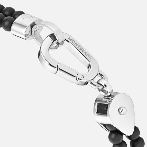 Pulseira Montblanc Wrap Me Duo ônix e aço