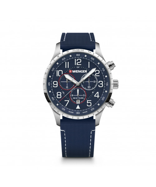 Relógio Wenger Attitude Chrono Azul 44 mm