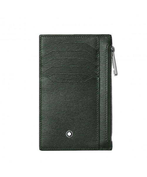 Porta-cartões Montblanc 8cc com bolso com zíper Meisterstück 4810 - Verde