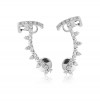 Brinco de ouro branco 18k Earcuff com 1,48 ct de Diamantes