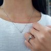 Anel coração em ouro branco 18k com diamante-2