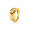 Anel de ouro 18k diamantes 0.07ct-1