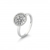 Anel chuveiro de ouro branco 18k com diamantes-1