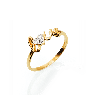 Anel de ouro branco 18k com diamantes -1