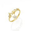 Anel de ouro branco 18k com diamantes -1