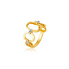 Anel de ouro amarelo com Diamantes - 18k