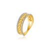 Anel de ouro amarelo 18k com  Diamantes