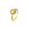 Anel de ouro amarelo 18k com 0,22 ct de Diamantes