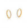 Brinco de argola ouro amarelo 18k com diamantes 