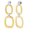 Brinco de ouro amarelo 18k com 0,12 ct de Diamantes