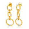 Brinco de ouro amarelo 18k com 0,13 ct de Diamantes