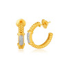 Brinco de ouro amarelo 18k com 0,13 ct de Diamantes