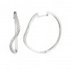 Brinco de ouro branco com Diamantes - 18k