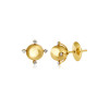 Brinco de ouro 18k bola 8mm com diamantes-1