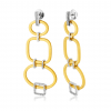 Brinco de Ouro amarelo 18K com Diamantes