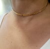 Gargantilha choker de ouro com diamantes-3