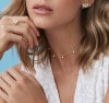 Choker de ouro 18k com pérolas-2