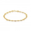 Pulseira de ouro 18k bolas brilhantes-1