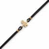 Pulseira de ouro com silicone menino com diamantes -1