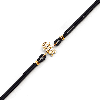 Pulseira de ouro com silicone menino com diamantes -1