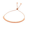 Pulseira de ouro rose 18k feminina bolinhas