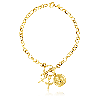 Pulseira de ouro 18k feminina medalha São Bento-1