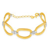 Pulseira de ouro amarelo 18k com 0,06 ct de Diamantes